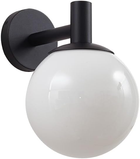 Porch Globe Outdoor Wall Sconce Black