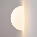 Modern Half Moon Glass Wall Sconce 7in