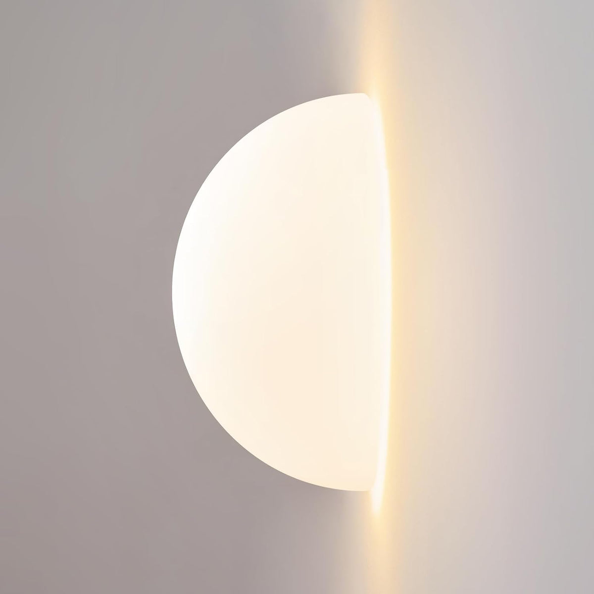 Modern Half Moon Glass Wall Sconce 7in