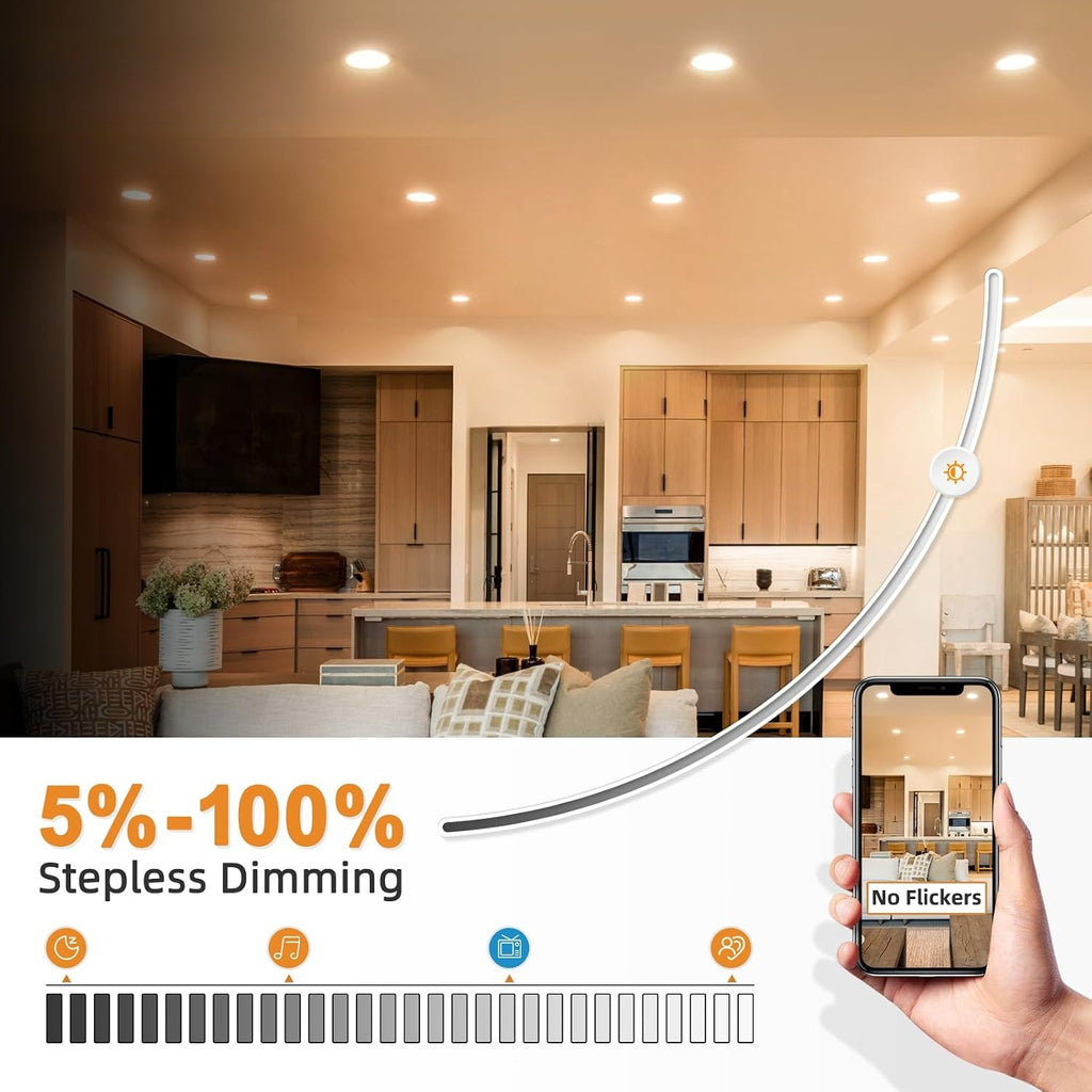 6in Recessed Light 5CCT 1080LM