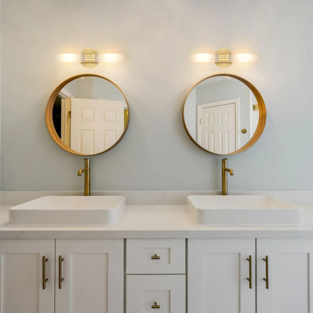 Modern Gold Tube Wall Sconces Set of 2