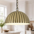 Gold 3-Light Dome Pendant Light