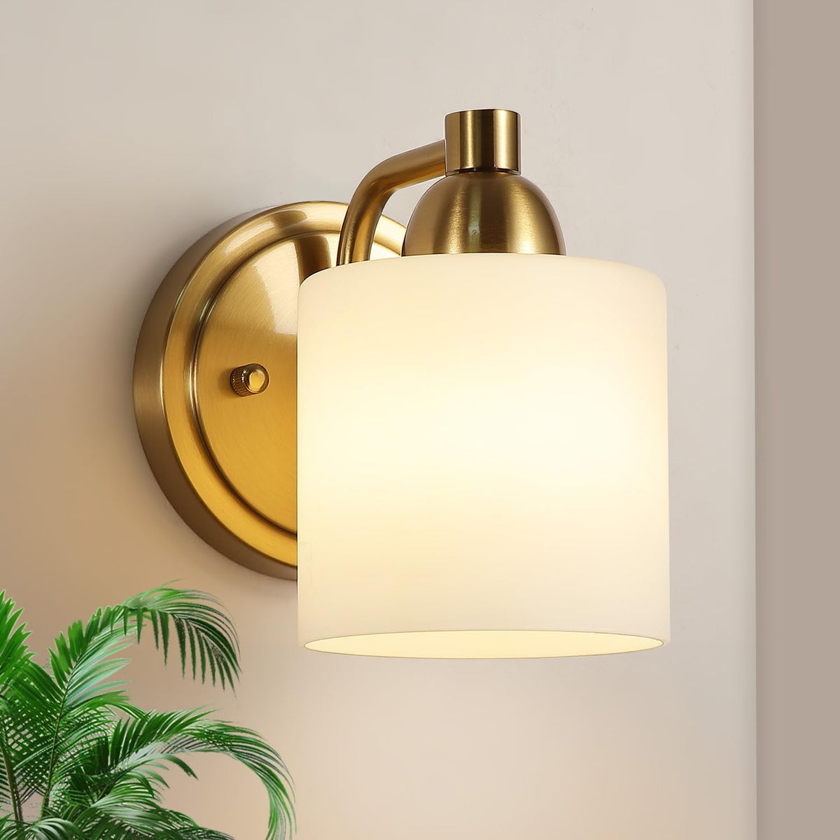 Gold Glass Wall Sconce
