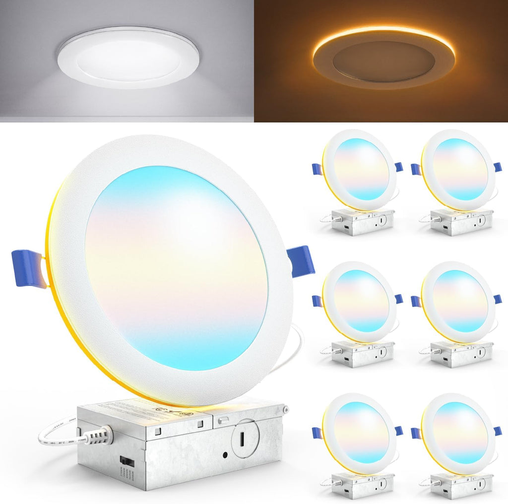 6in Canless Recessed Light 5CCT Night Light