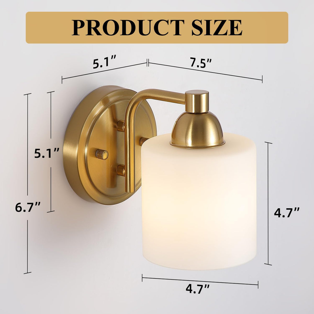 Gold Glass Wall Sconce
