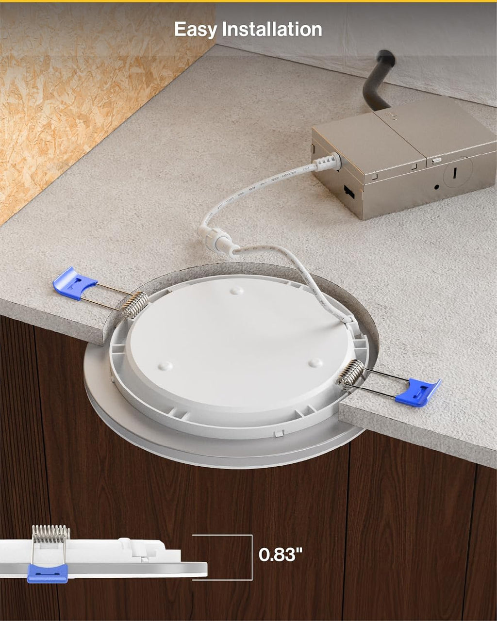 6in Canless Recessed Light 5CCT Night Light