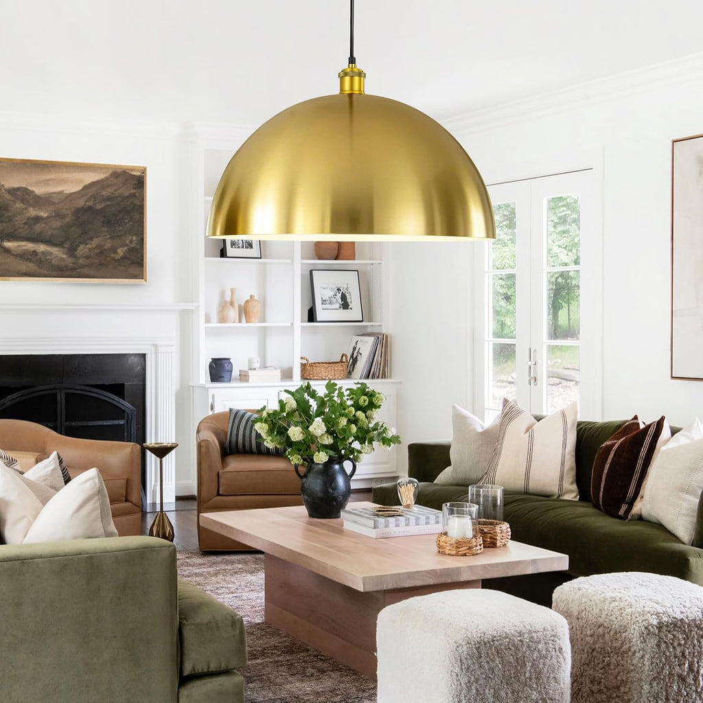 20in Brushed Gold Farmhouse Pendant Light