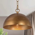 10in Gold Dome Pendant Light