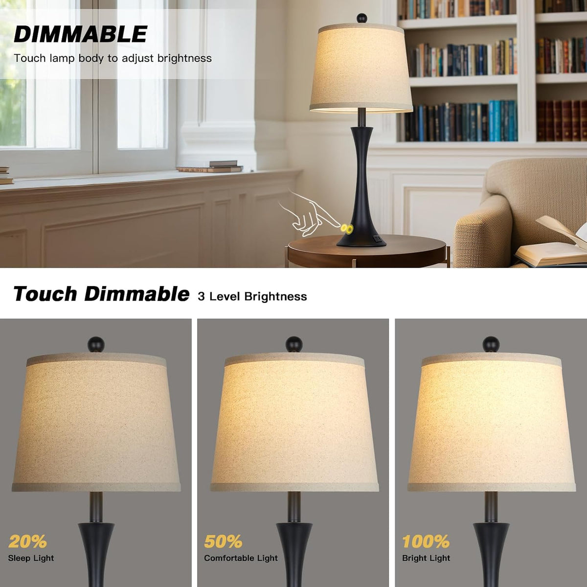 27.5in Table Lamps Set of 2