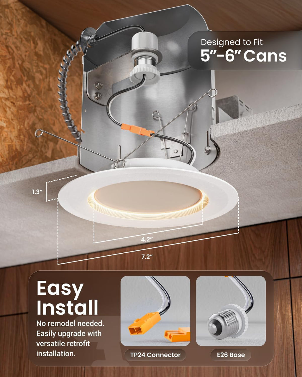 6in Recessed Light 5CCT Night Light
