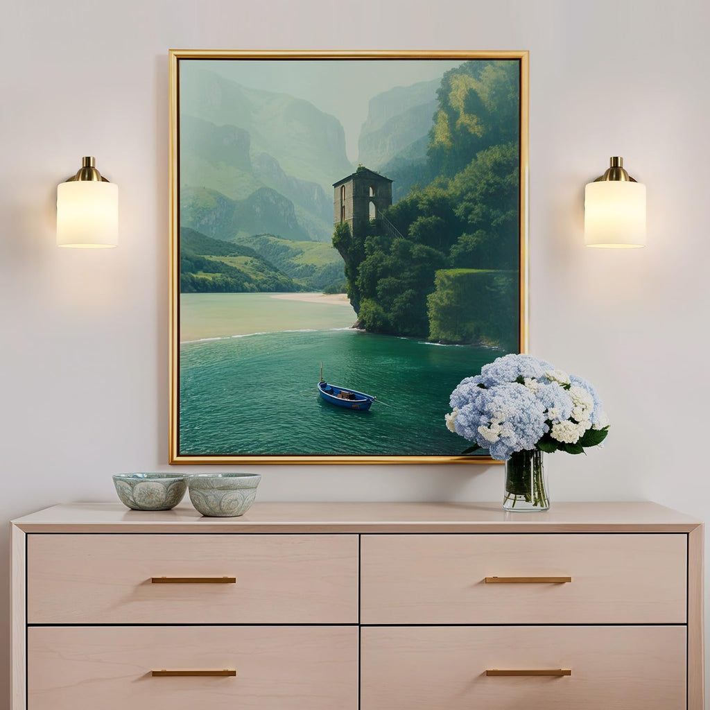 Gold Glass Wall Sconce