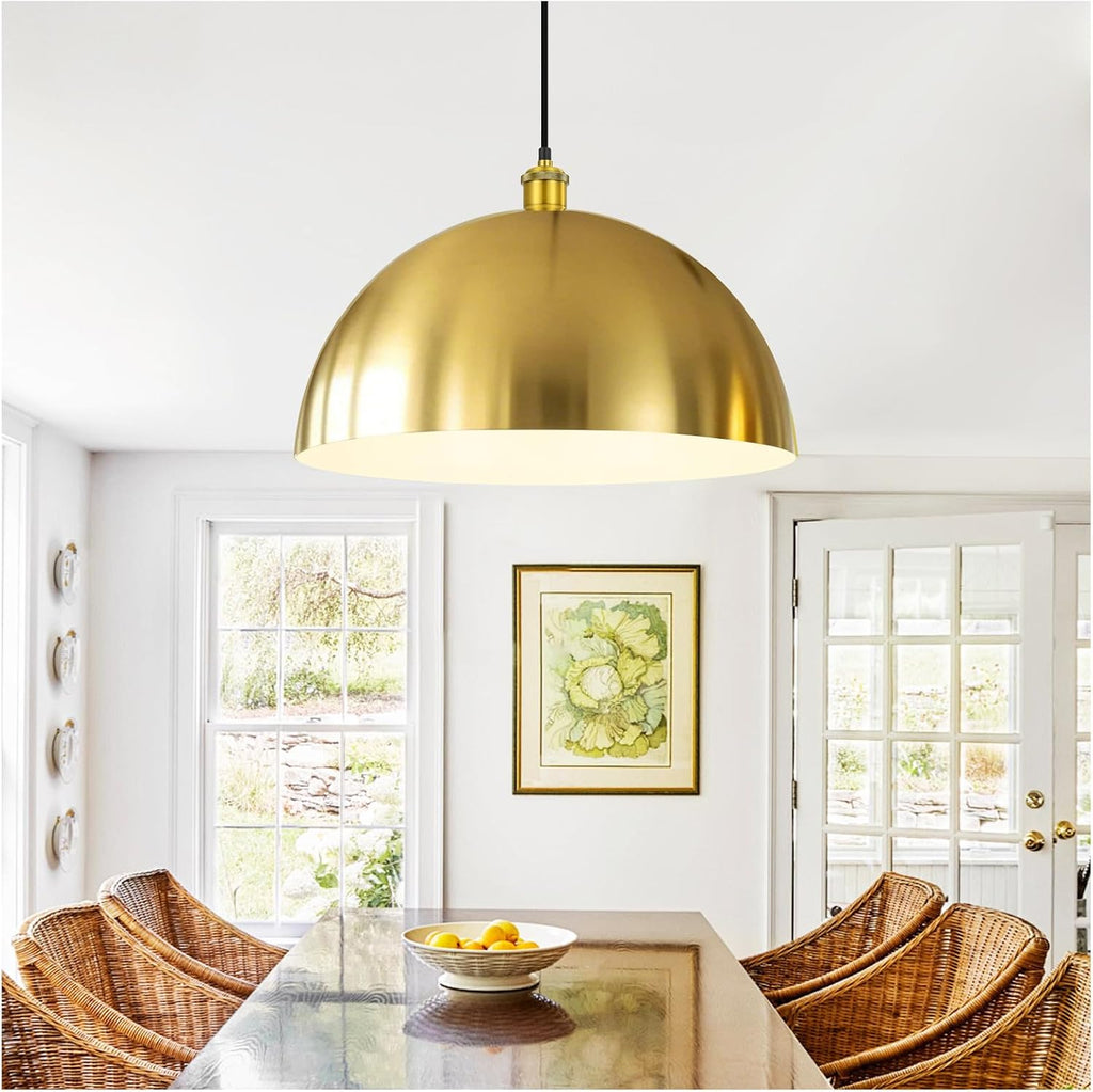 20in Brushed Gold Farmhouse Pendant Light