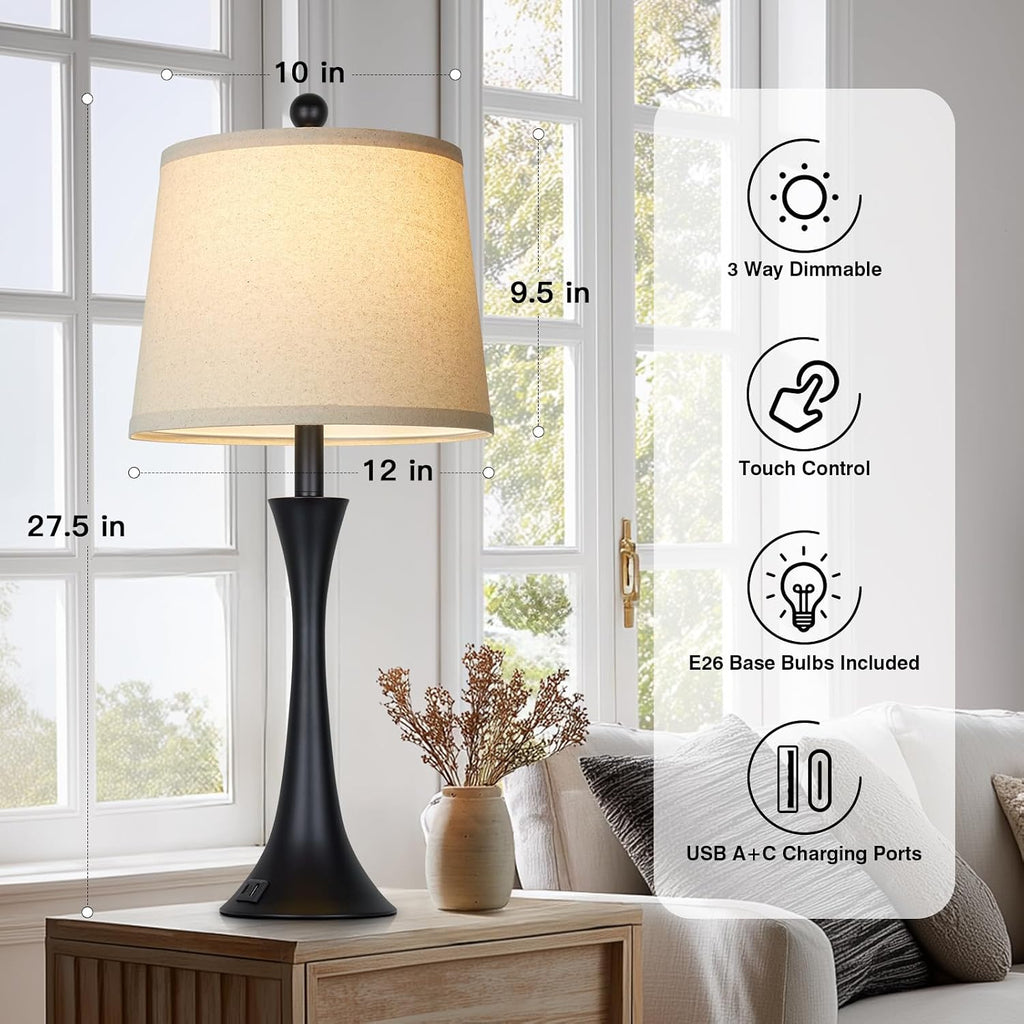 27.5in Table Lamps Set of 2