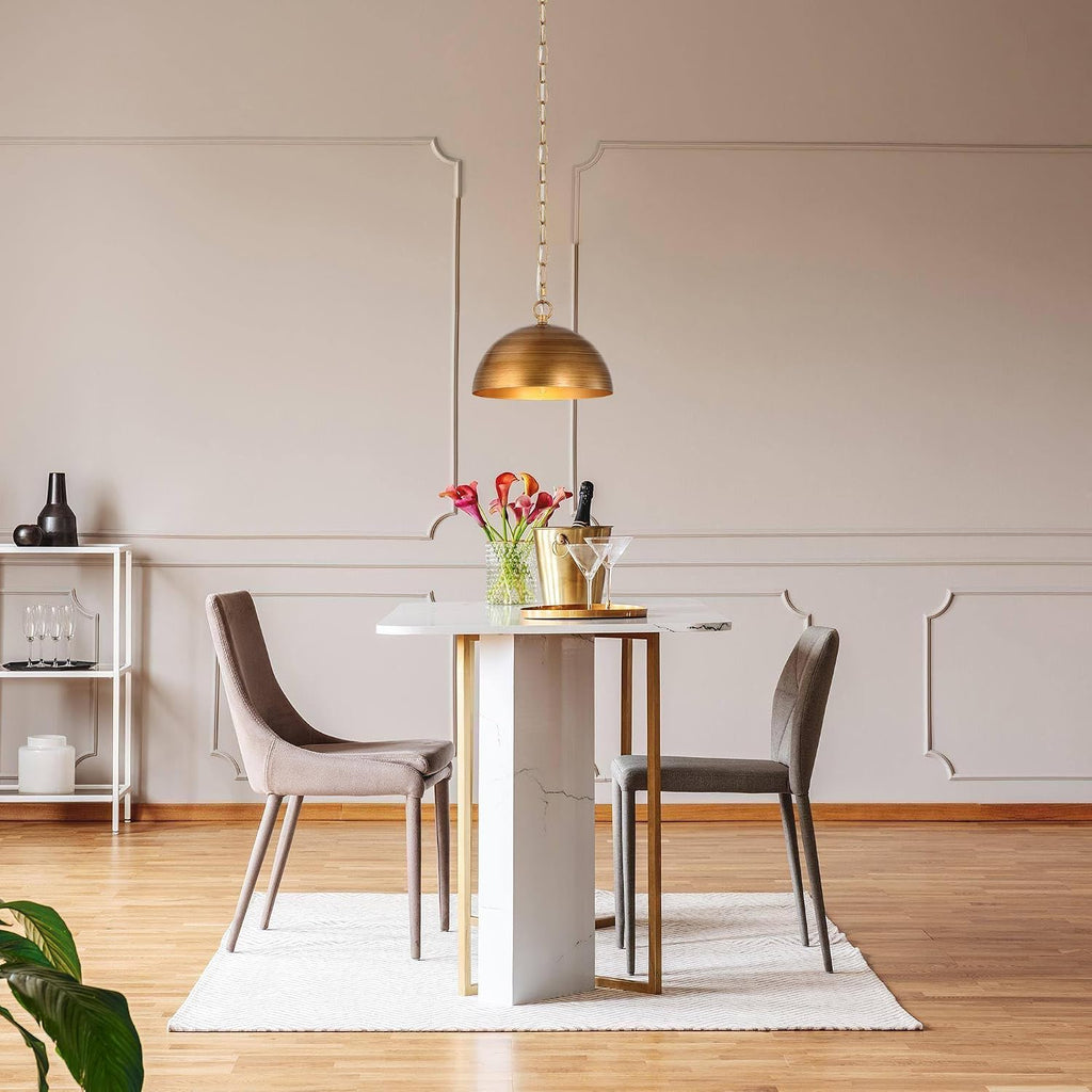10in Gold Dome Pendant Light
