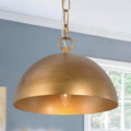 10in Gold Dome Pendant Light