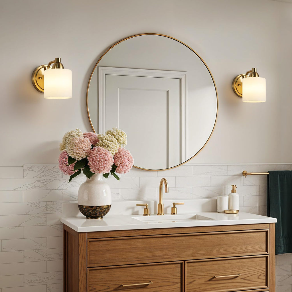 Gold Glass Wall Sconce