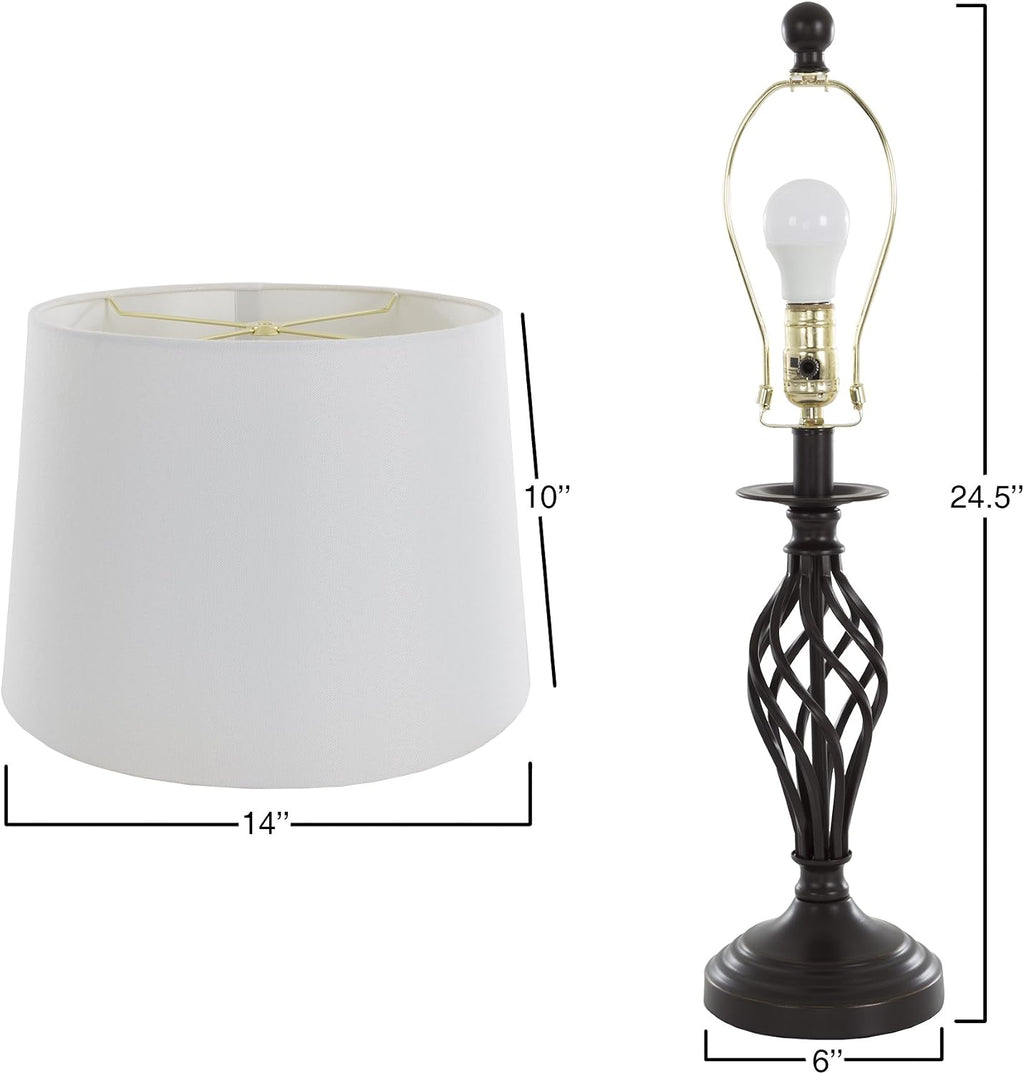 Home Spiral Cage Table Lamps Set of 2