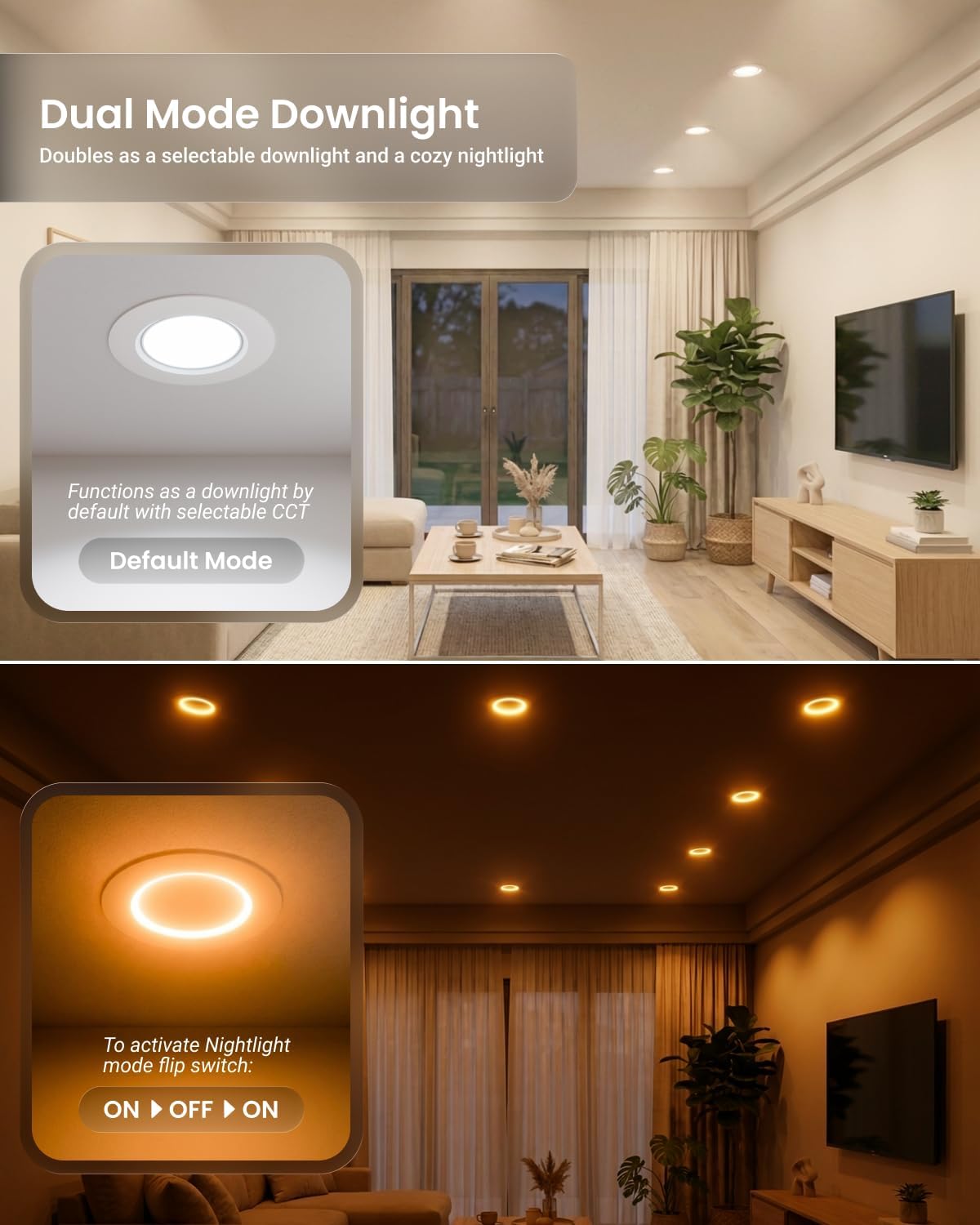 6in Recessed Light 5CCT Night Light