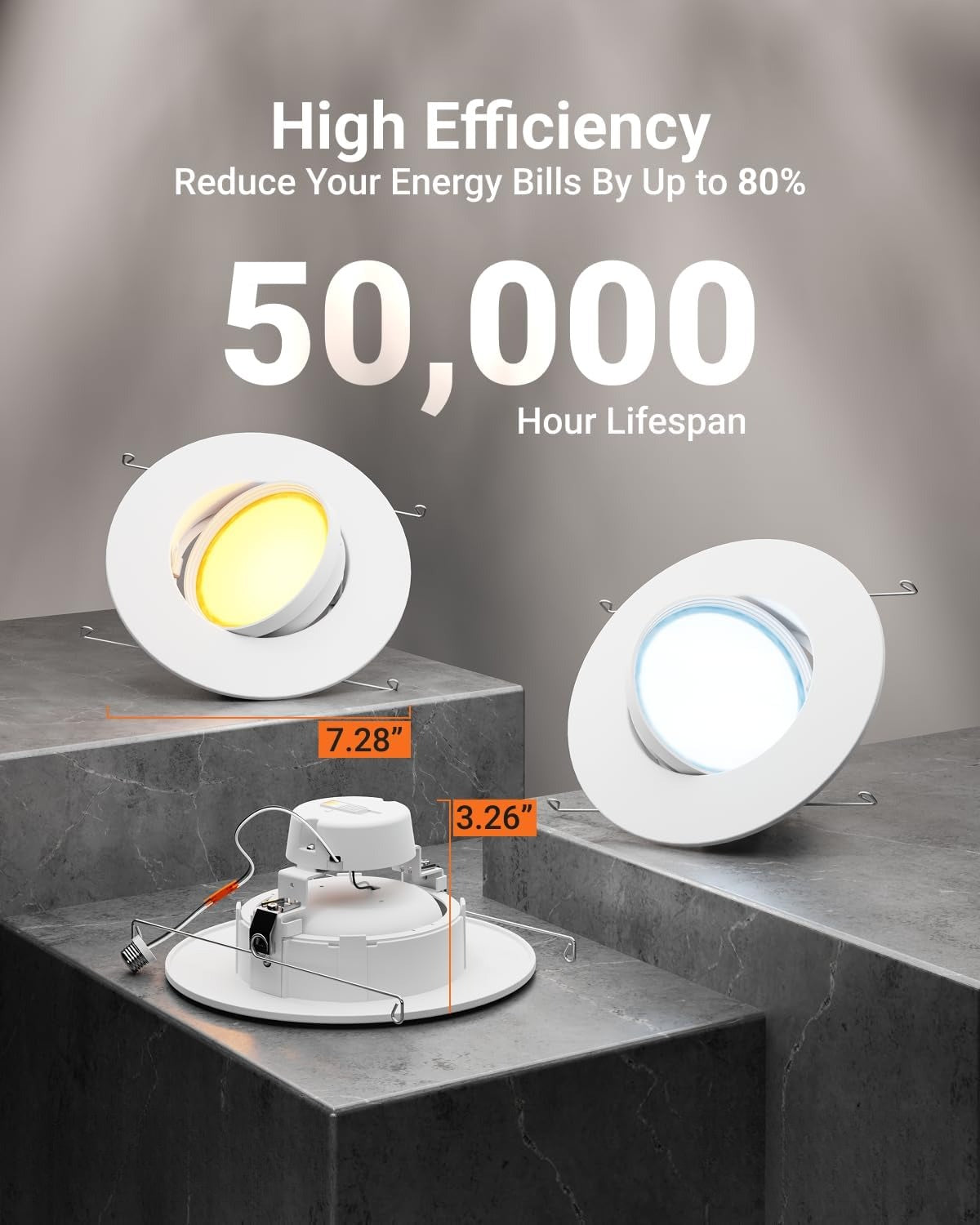 6in Gimbal Recessed Light 5CCT