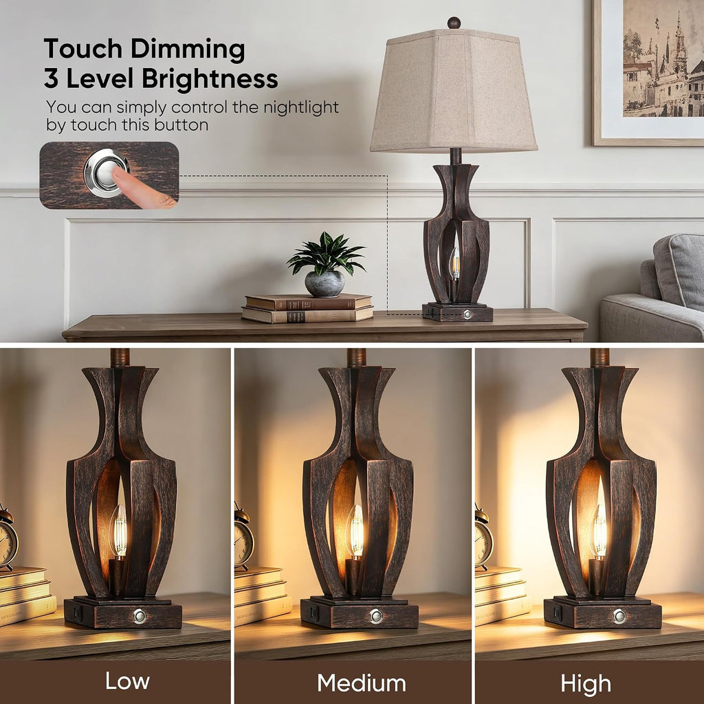 26in Farmhouse Lamps Set of 2