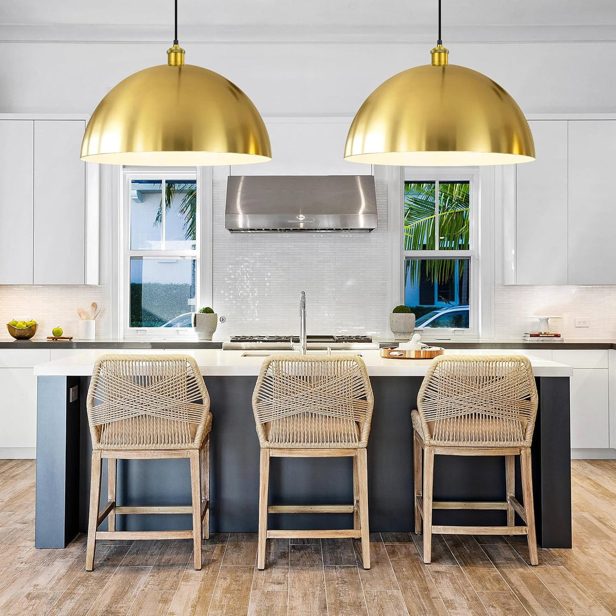 20in Brushed Gold Farmhouse Pendant Light