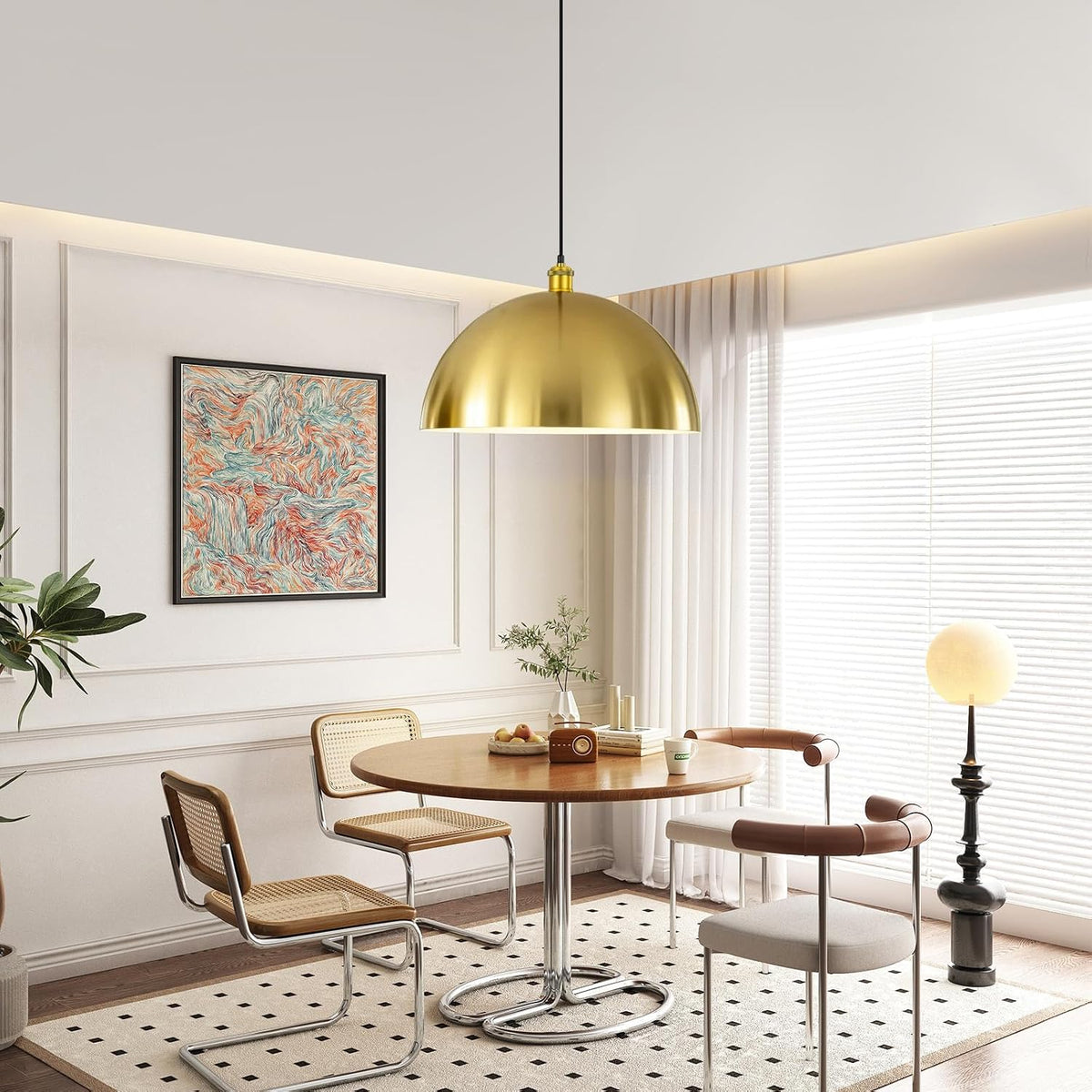 20in Brushed Gold Farmhouse Pendant Light