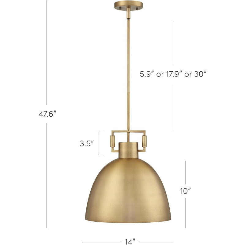 Brass Dome Pendant Light