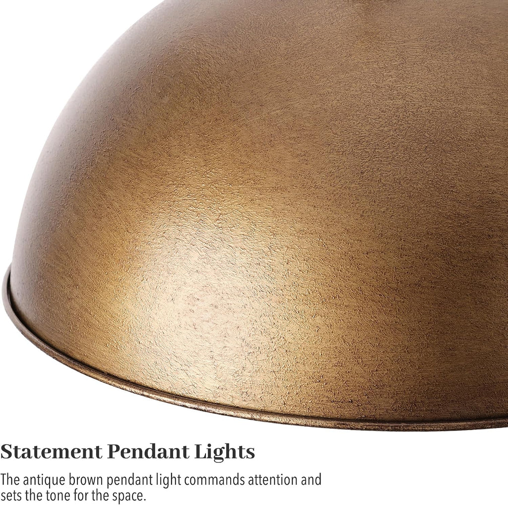 17.7in Antique Dome Pendant Light