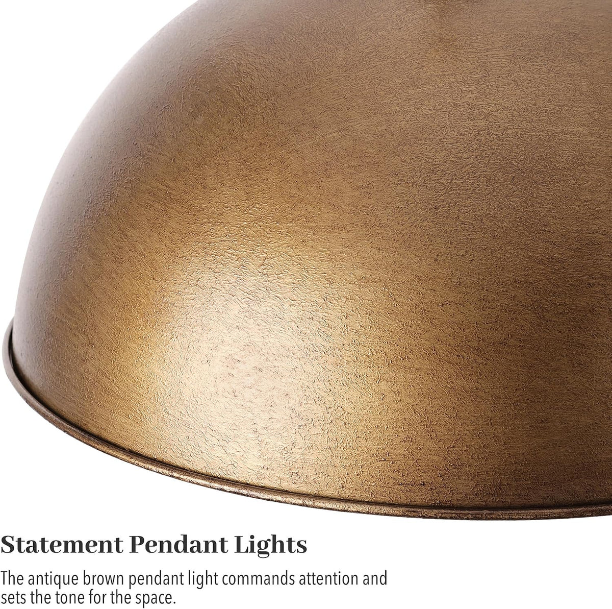 17.7in Antique Dome Pendant Light