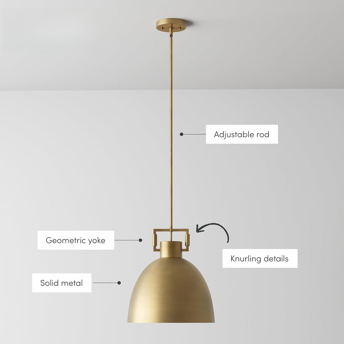 Brass Dome Pendant Light