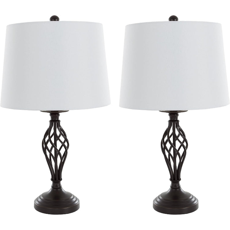 Home Spiral Cage Table Lamps Set of 2